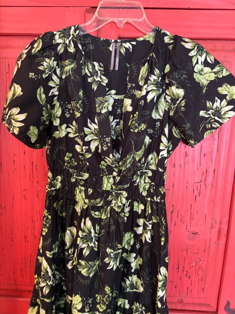Anthropologie Somerset Maxi Dress XS Green Black Floral - Picture 5 of 8